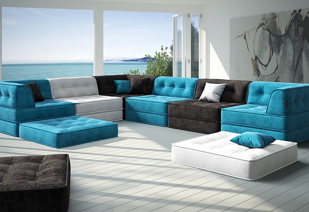 Длинный бескаркасный диван Гоа для гостиной